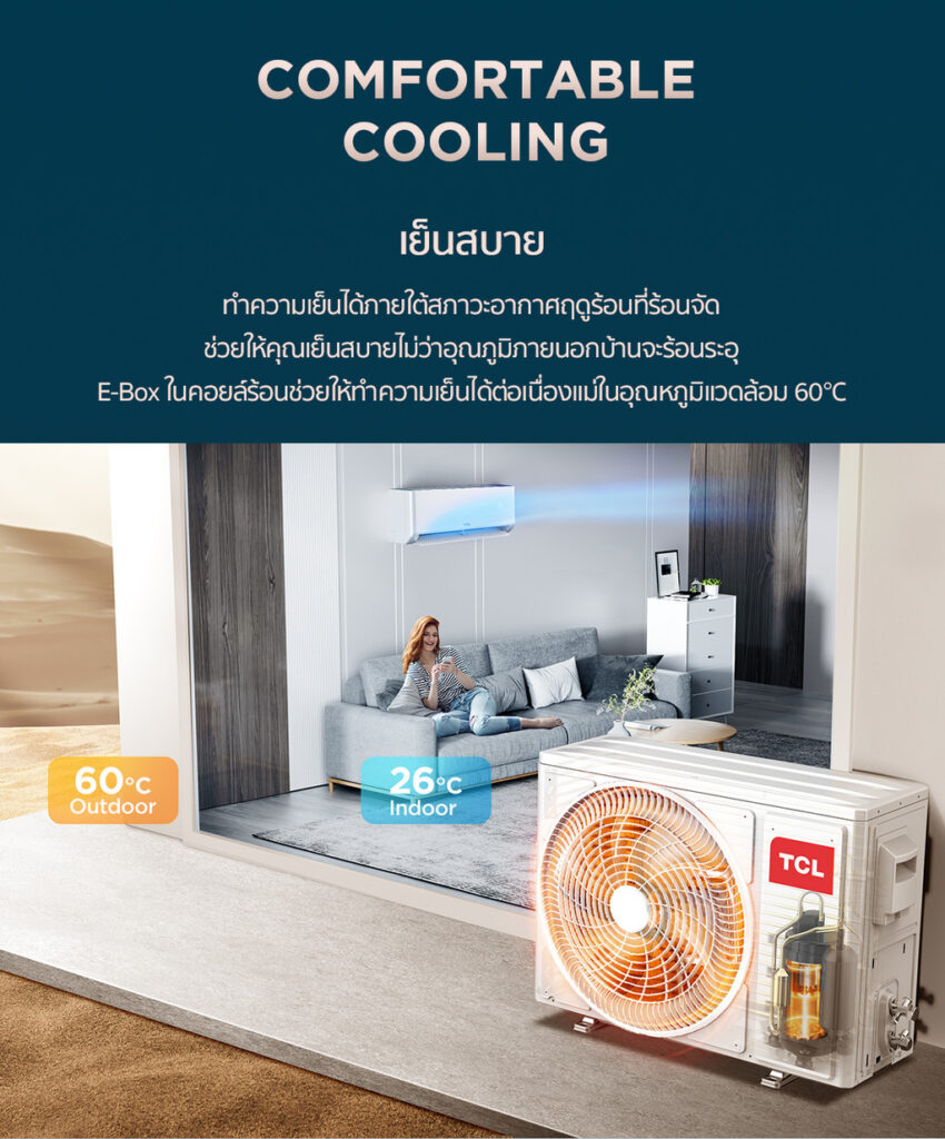 ตารางเปรียบเทียบ TCL T-PRO AI Control Inverter 2025: เลือก BTU ที่ใช่สำหรับห้องคุณ